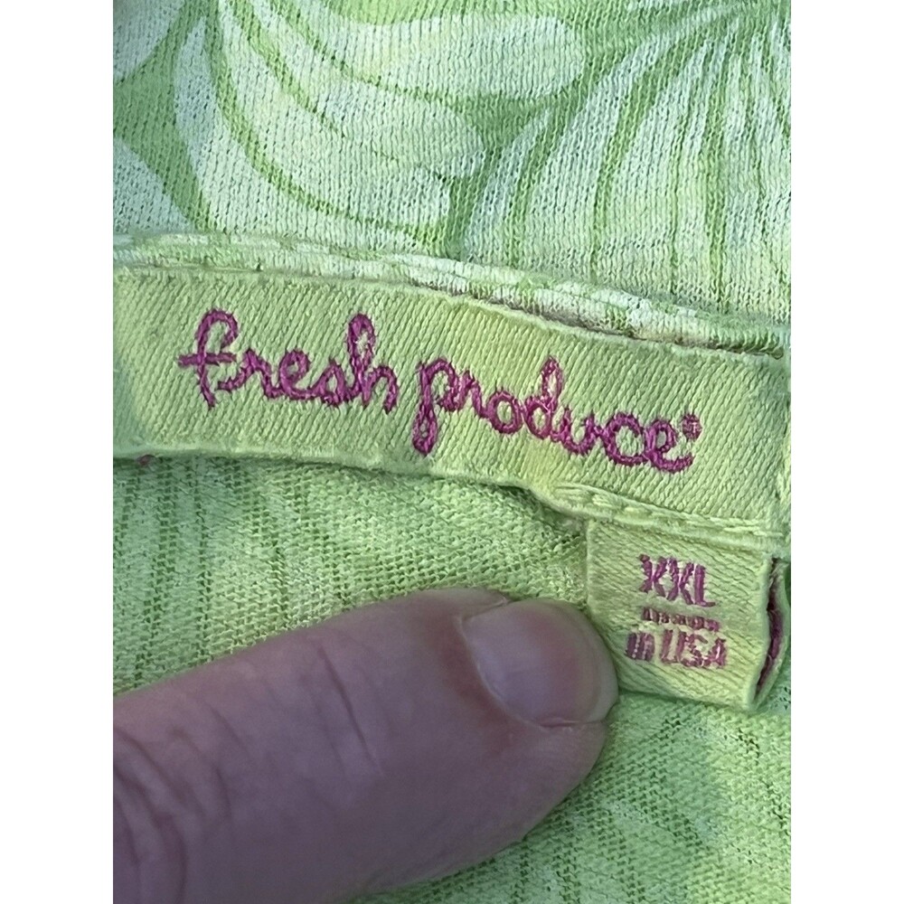 Fresh Produce Plus sz XXL Beachcore resort wear Citrus lime sea shell pattern - Picture 5 of 6